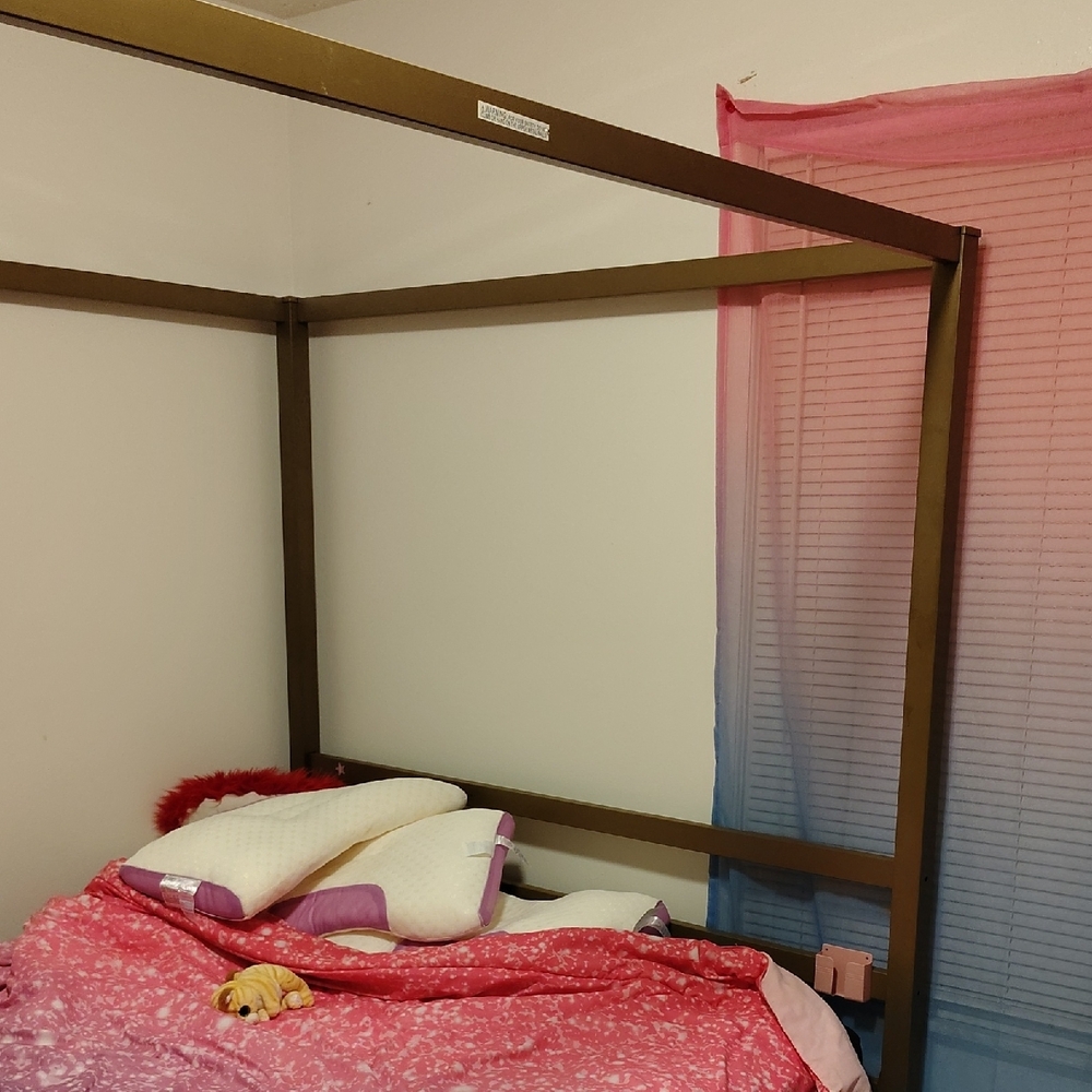 Queen Size Bed Frame Gold Mattress Not Included - Picture 4 of 5